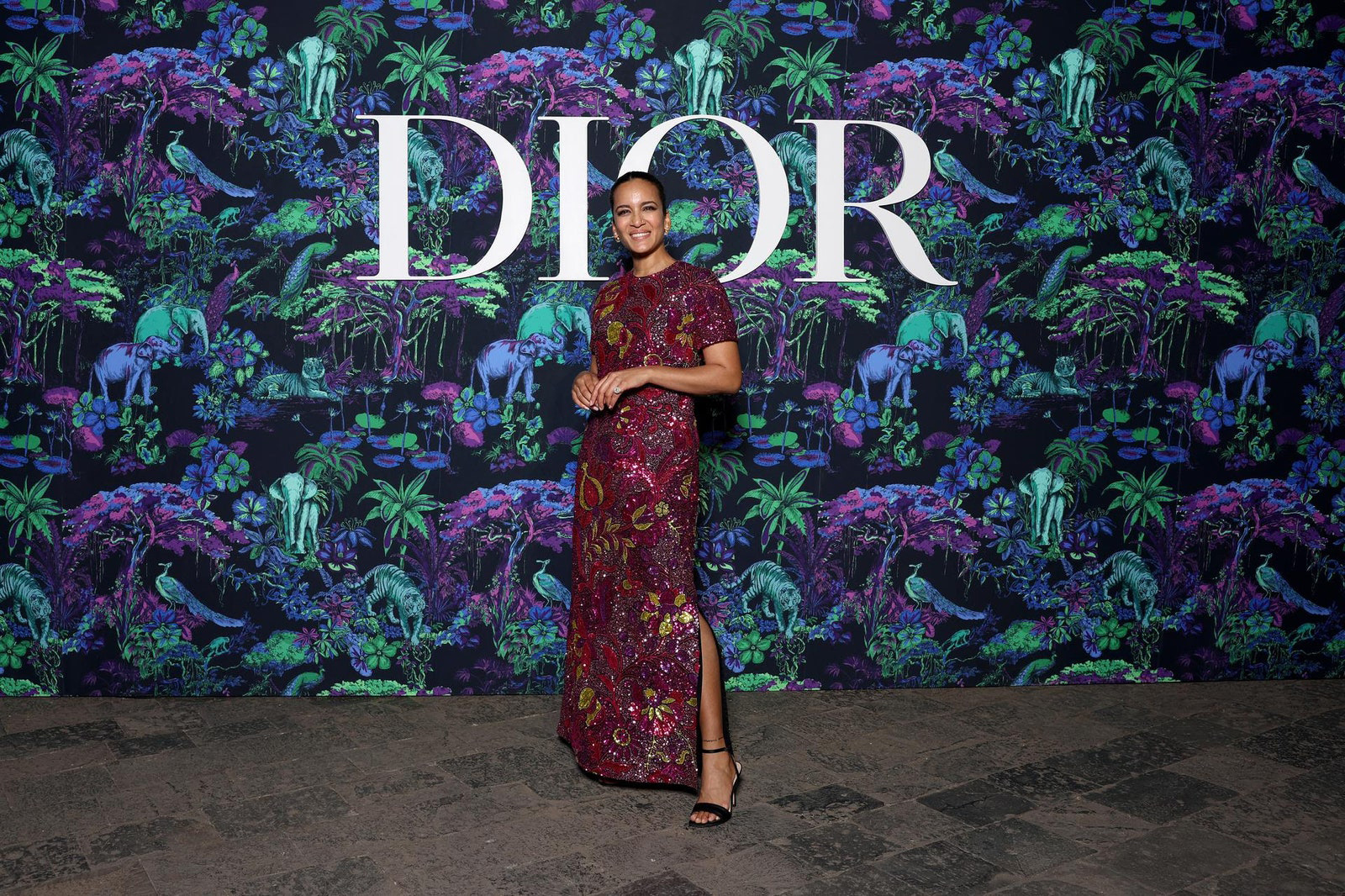 Dior Fall/Winter 2023 Show In Mumbai Anoushka Shankar wore a Dior Pre Fall 2023 embroidered pink tulle dress with Dior shoes.