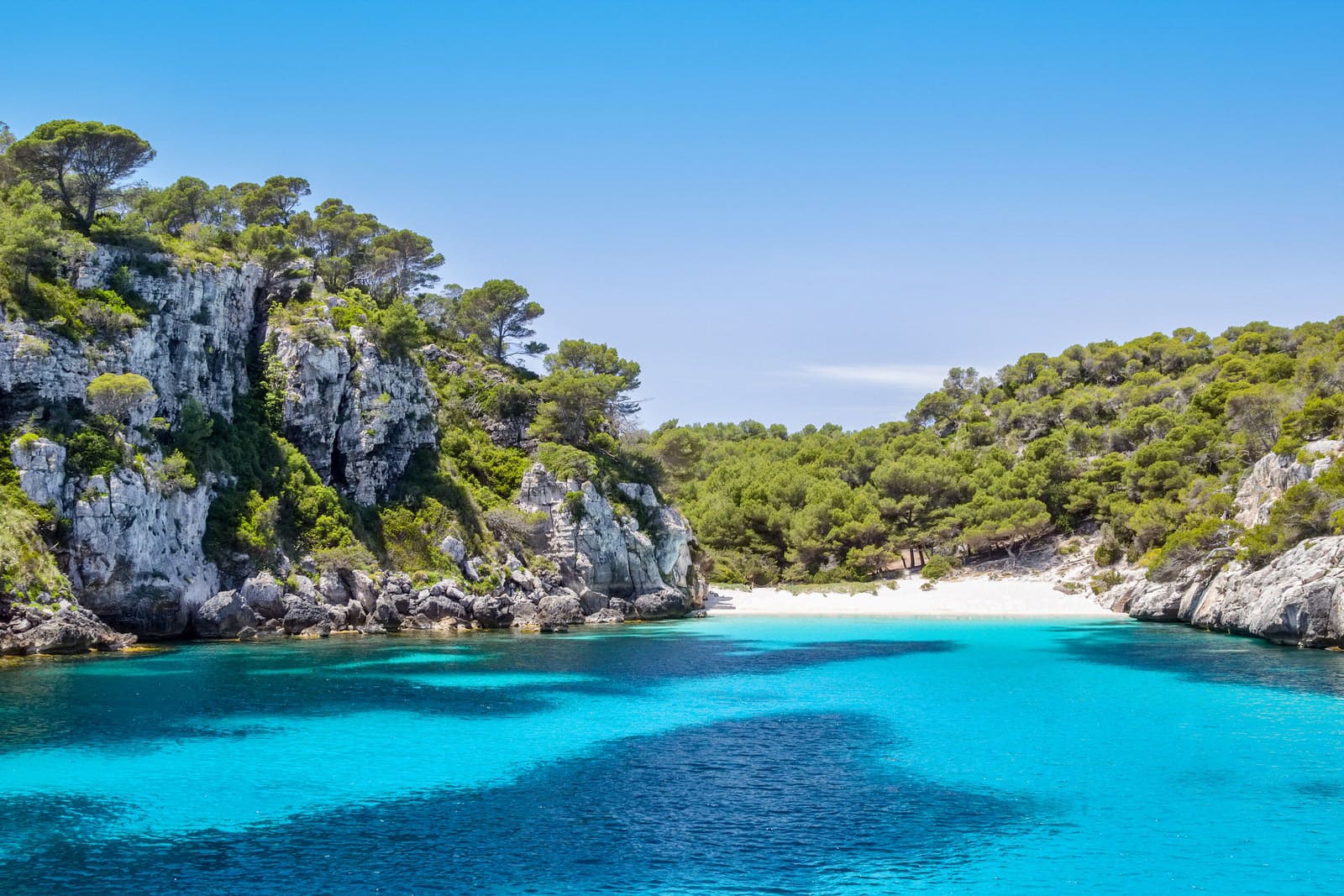 Cala Macarelleta beach on Menorca.