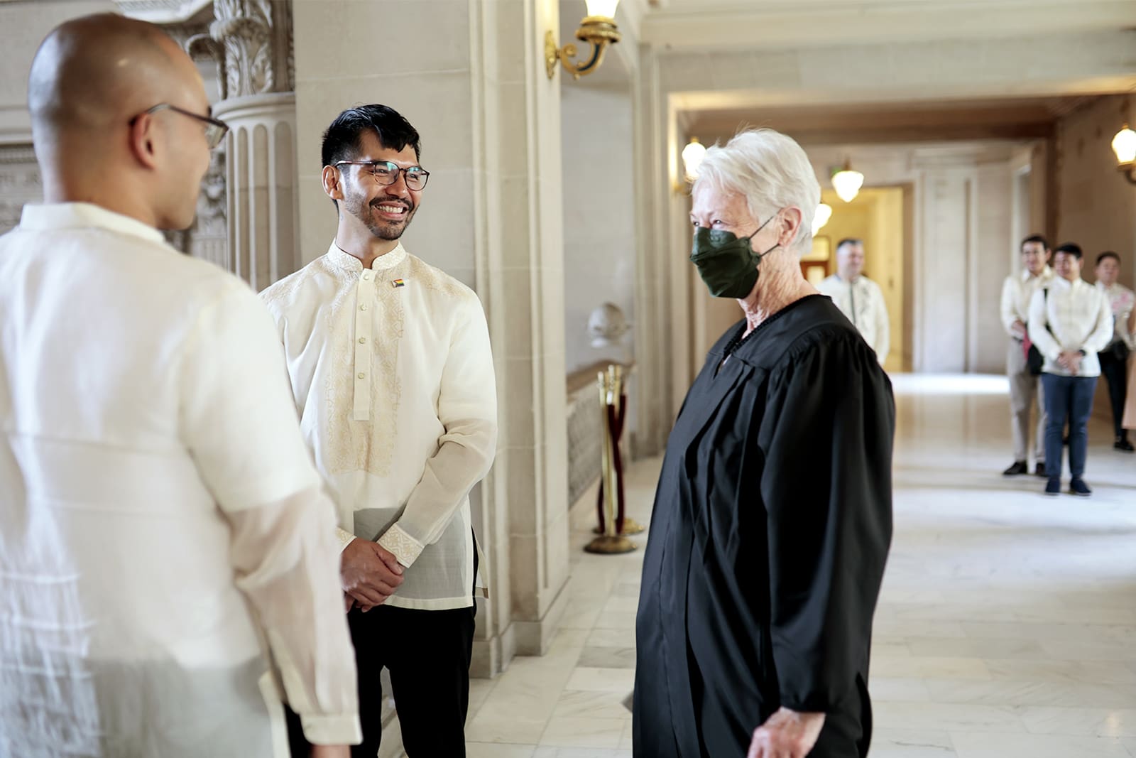 Jigs Mayuga and JB Ty Wedding and San Francisco City Hall's deputy marriage commissioner.