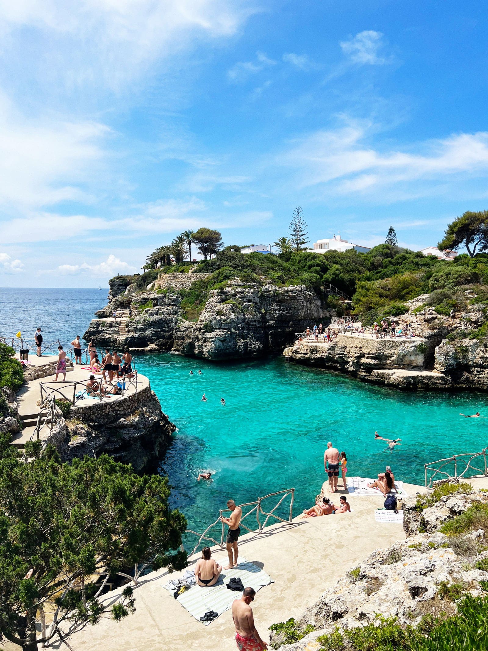 A view of Cala Turqueta beach on Menorca.