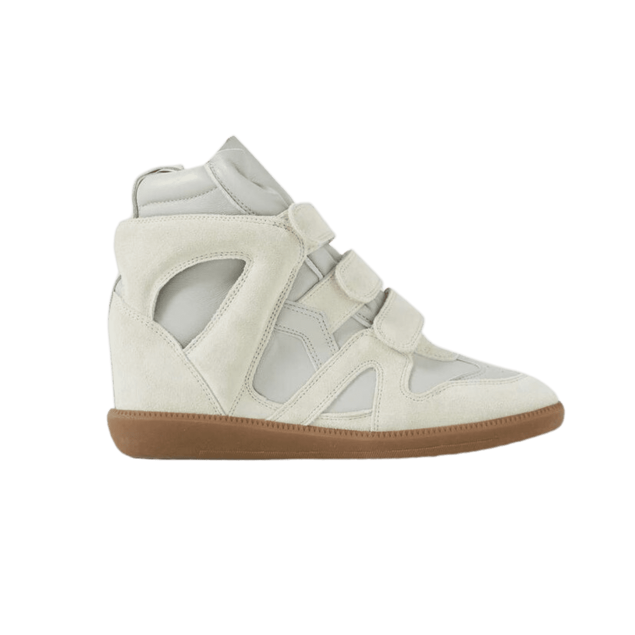 Isabel Marant Buckee suede and leather wedge sneakers