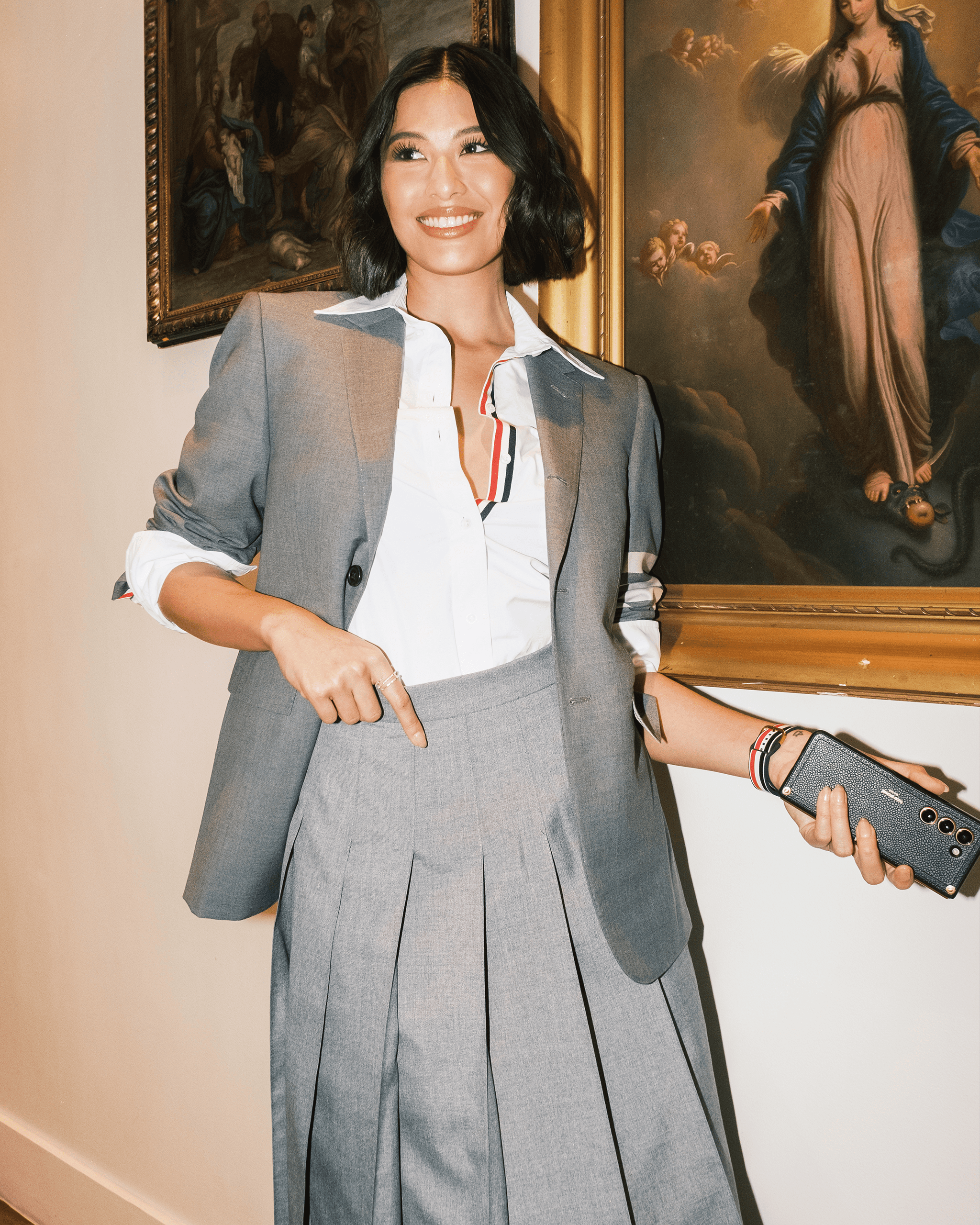 Michelle Dee at the Galaxy x Thom Browne Pre-launch event