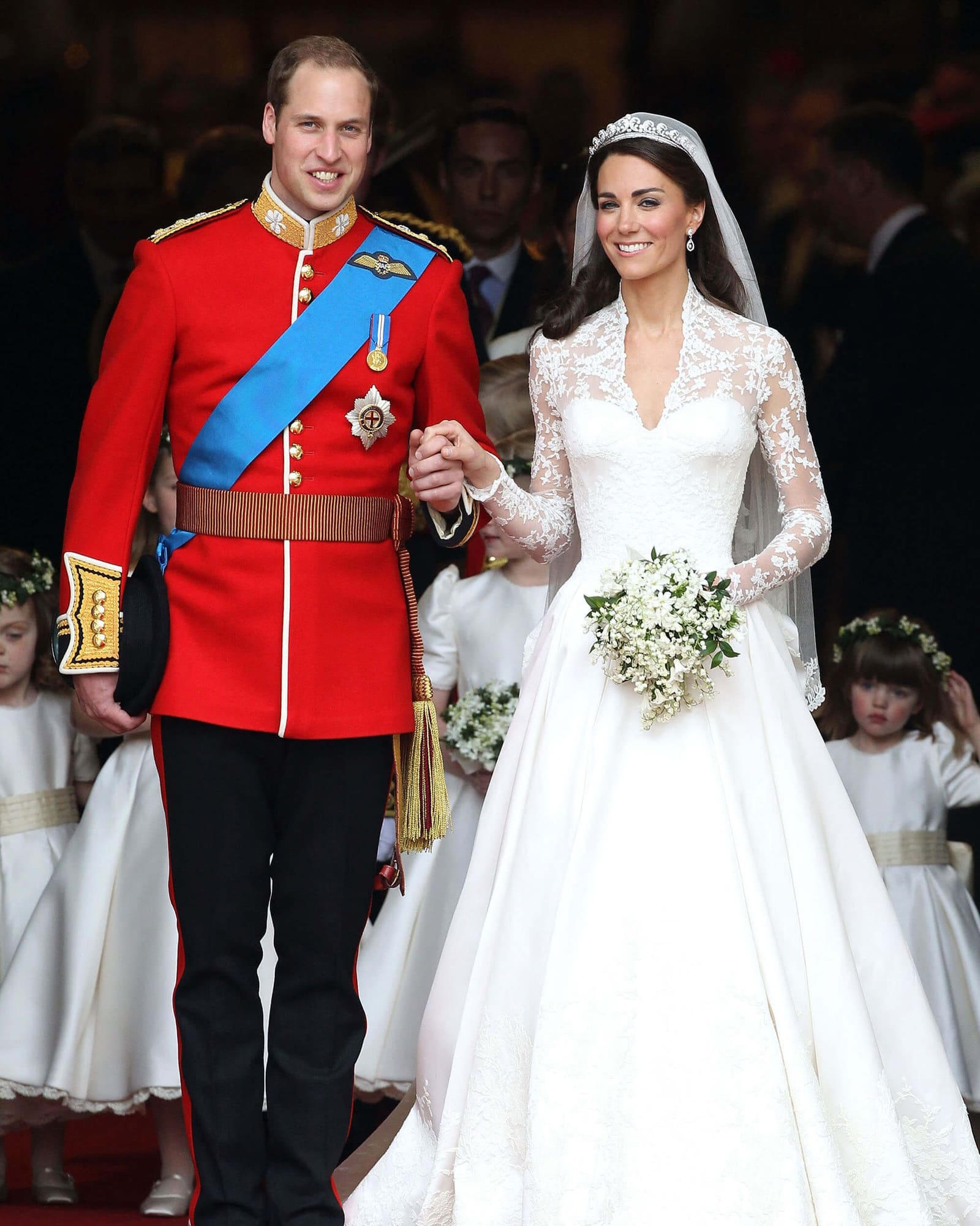 Catherine, Duchess of Cambridge, wore an Alexander McQueen dress by Sarah Burton to her wedding. Photo: Chris Jackson/Getty Images