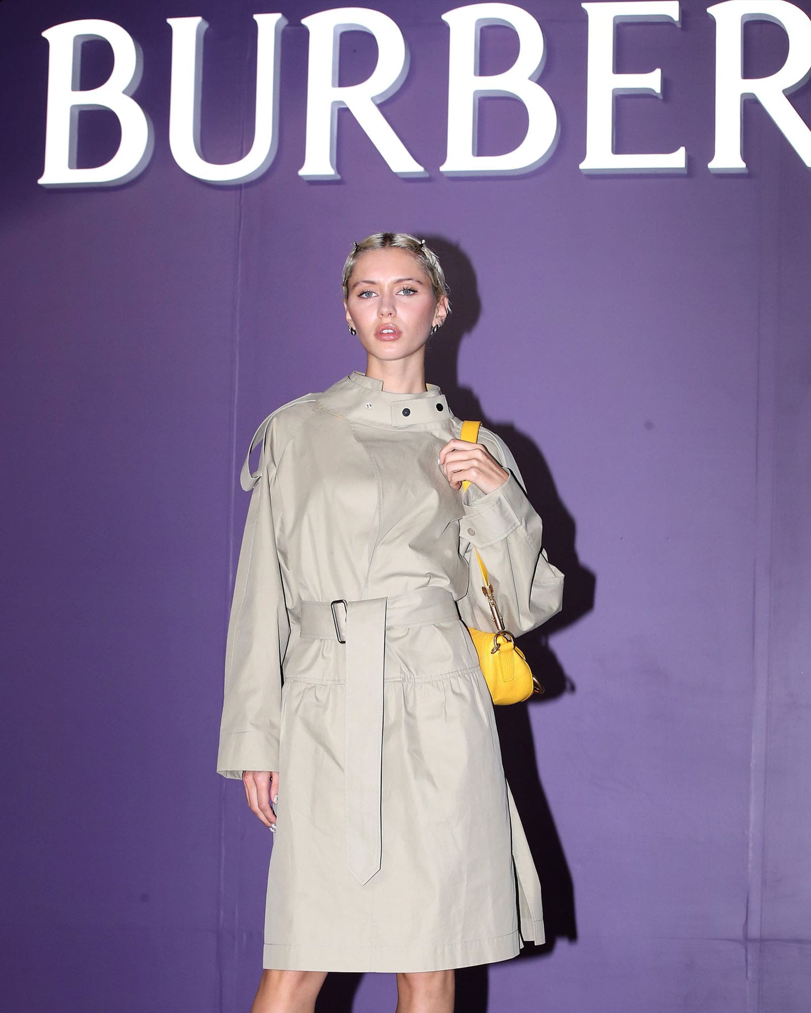 Iris Law at the opening of Burberry’s Seongsu Rose pop-up in Seoul, South Korea. Han Myung-Gu