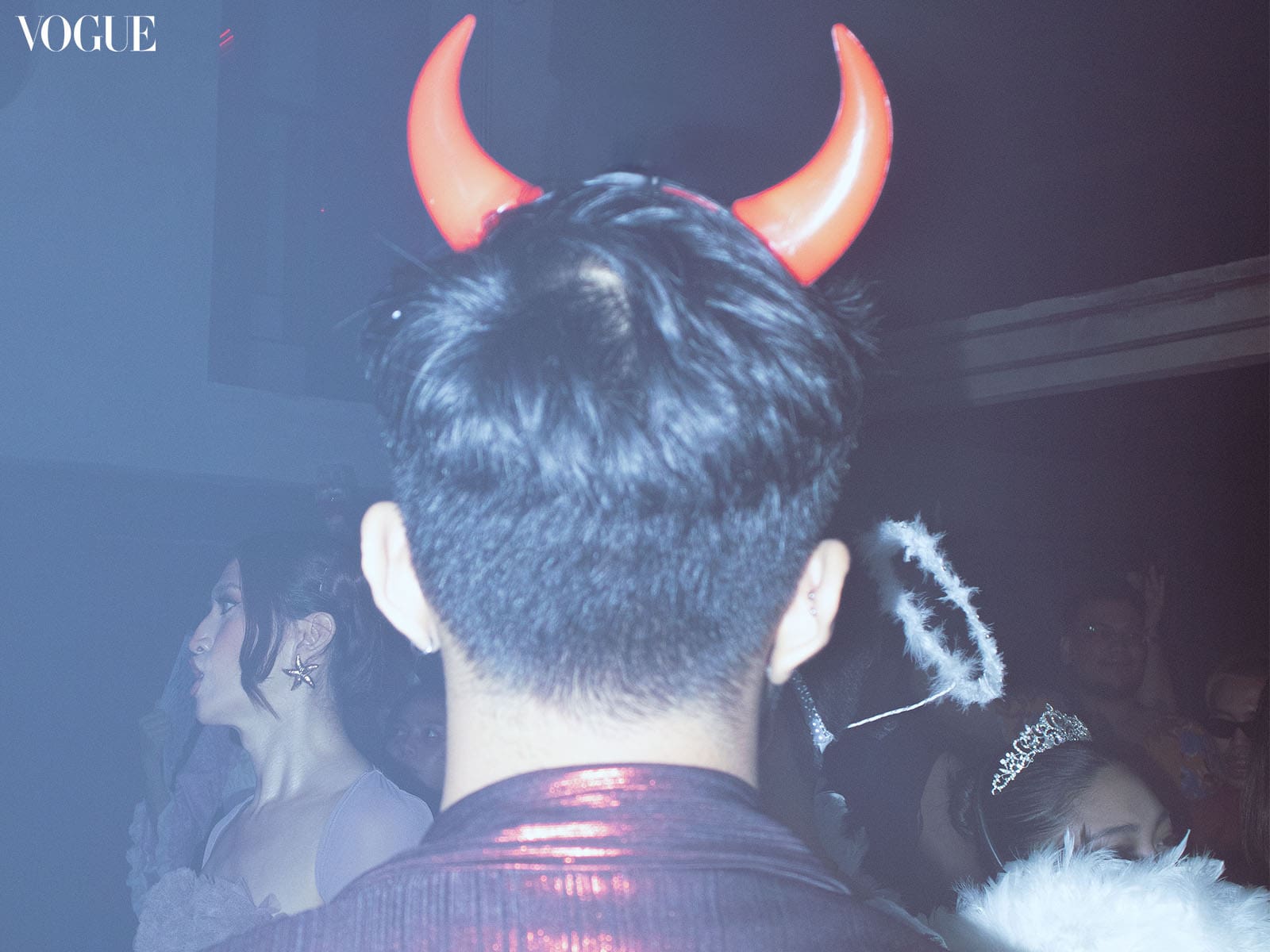 Devil horns at Apotheka’s Church Halloween event.