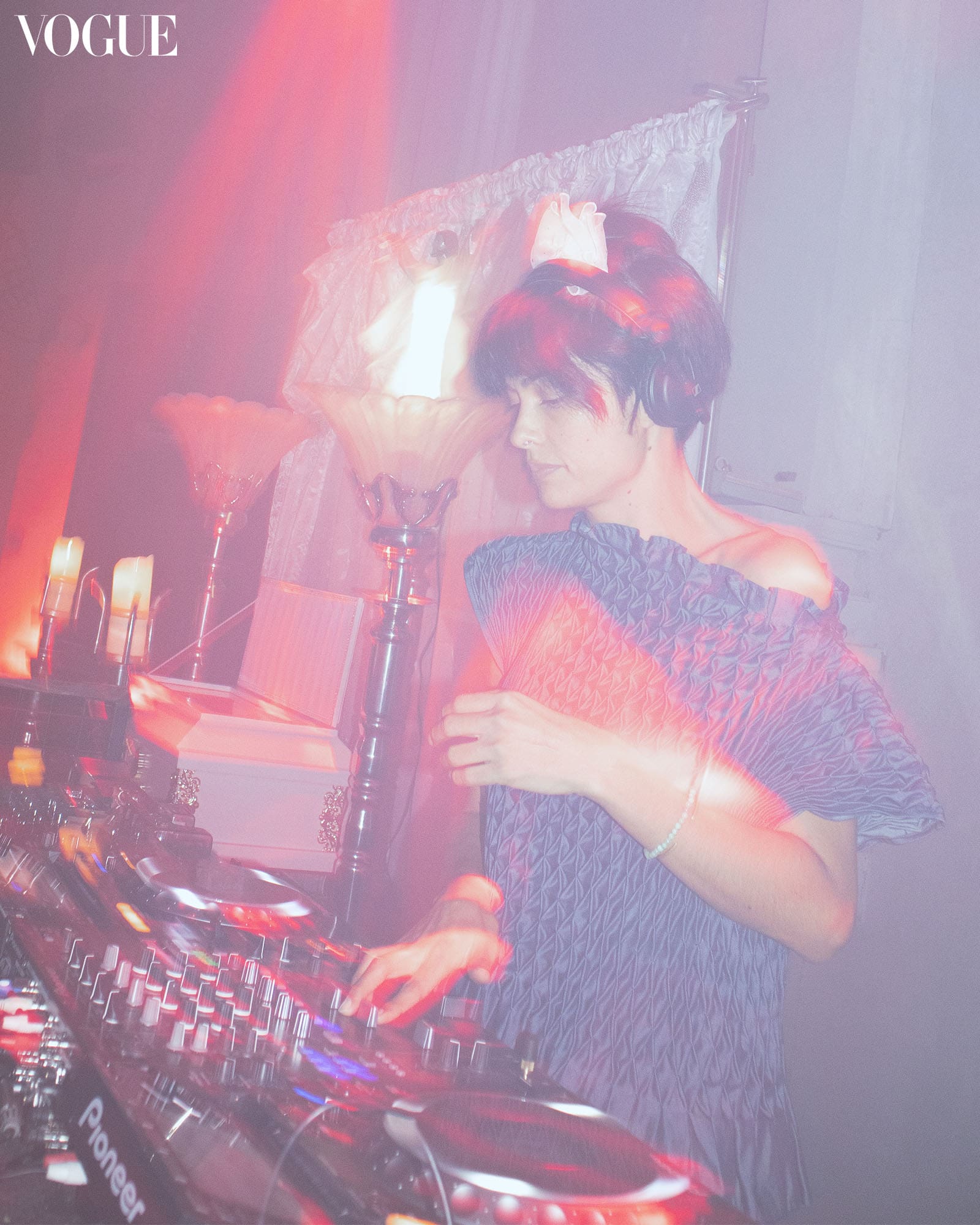 DJ Badkiss playing music at Apotheka’s Church Halloween event.