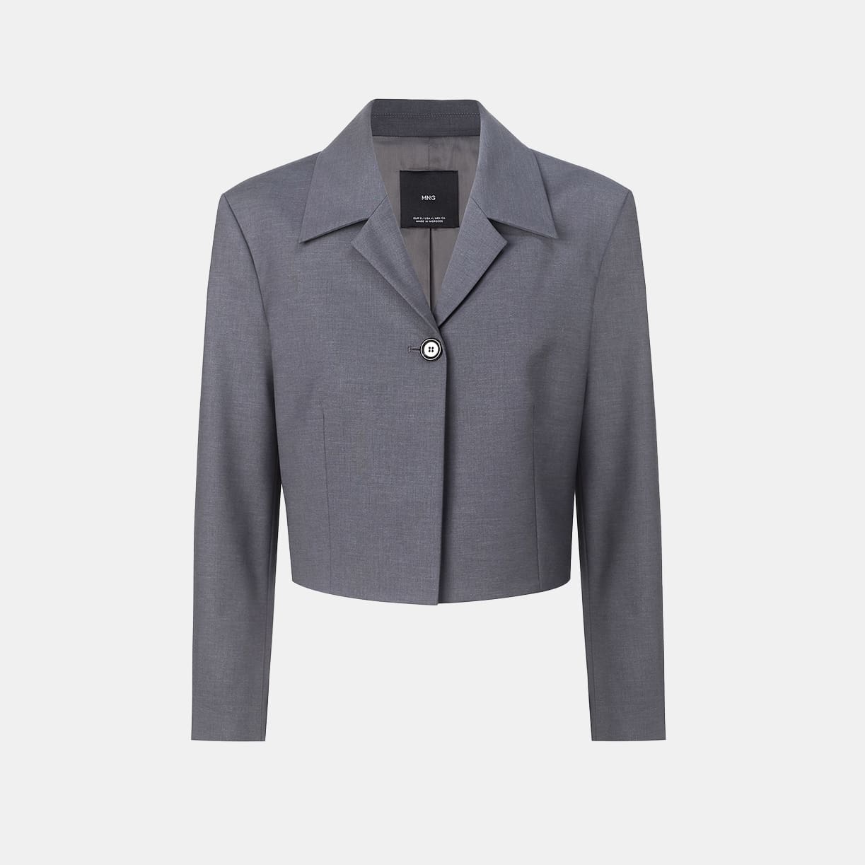 Mango Selection gray cropped blazer