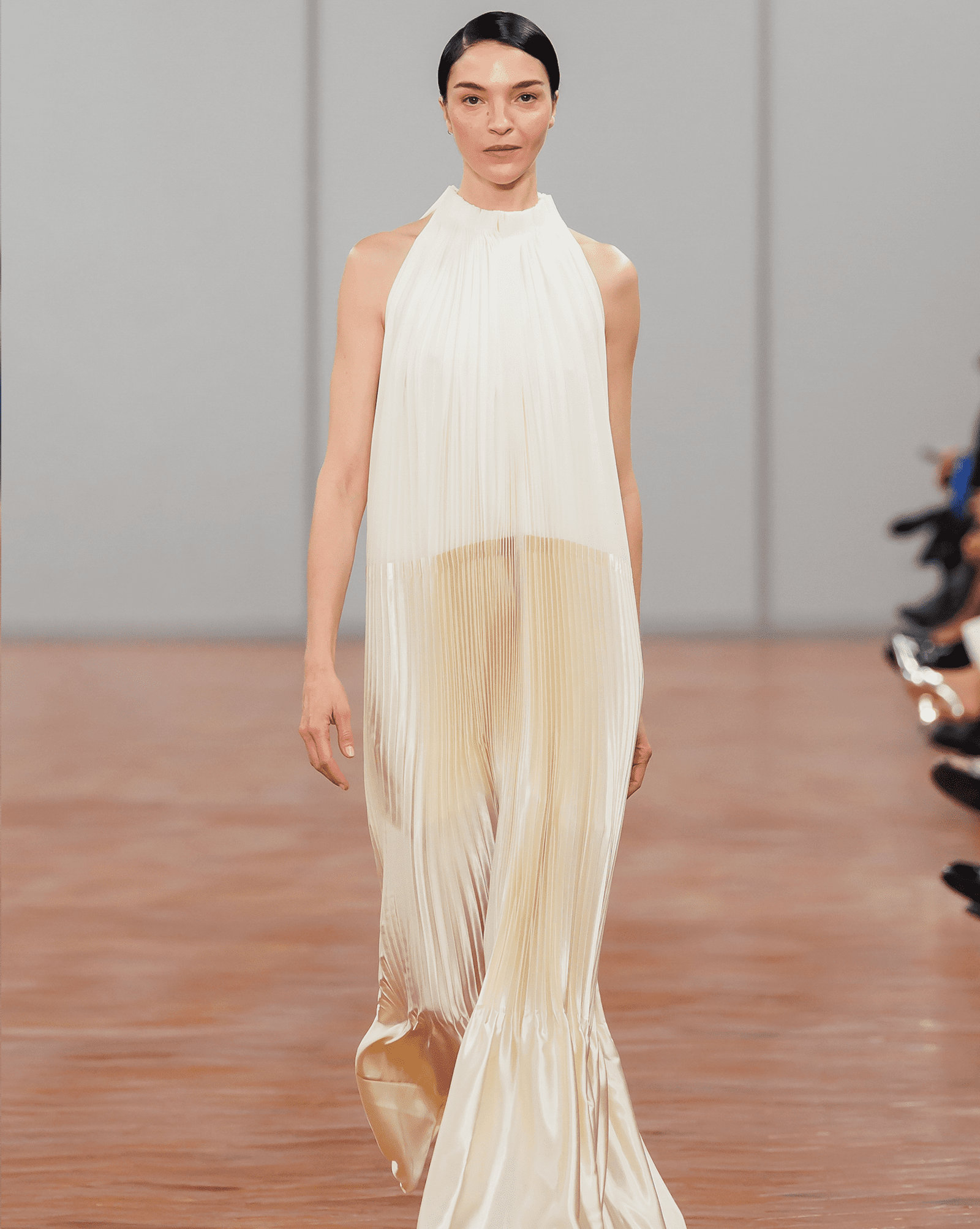 white pleated dress | vogue philippines Ivory pleated dress from COS