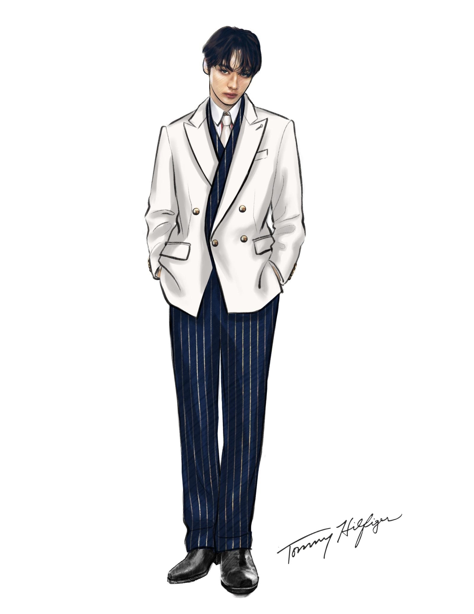 Lee Know Sketch: Courtesy of Tommy Hilfiger 