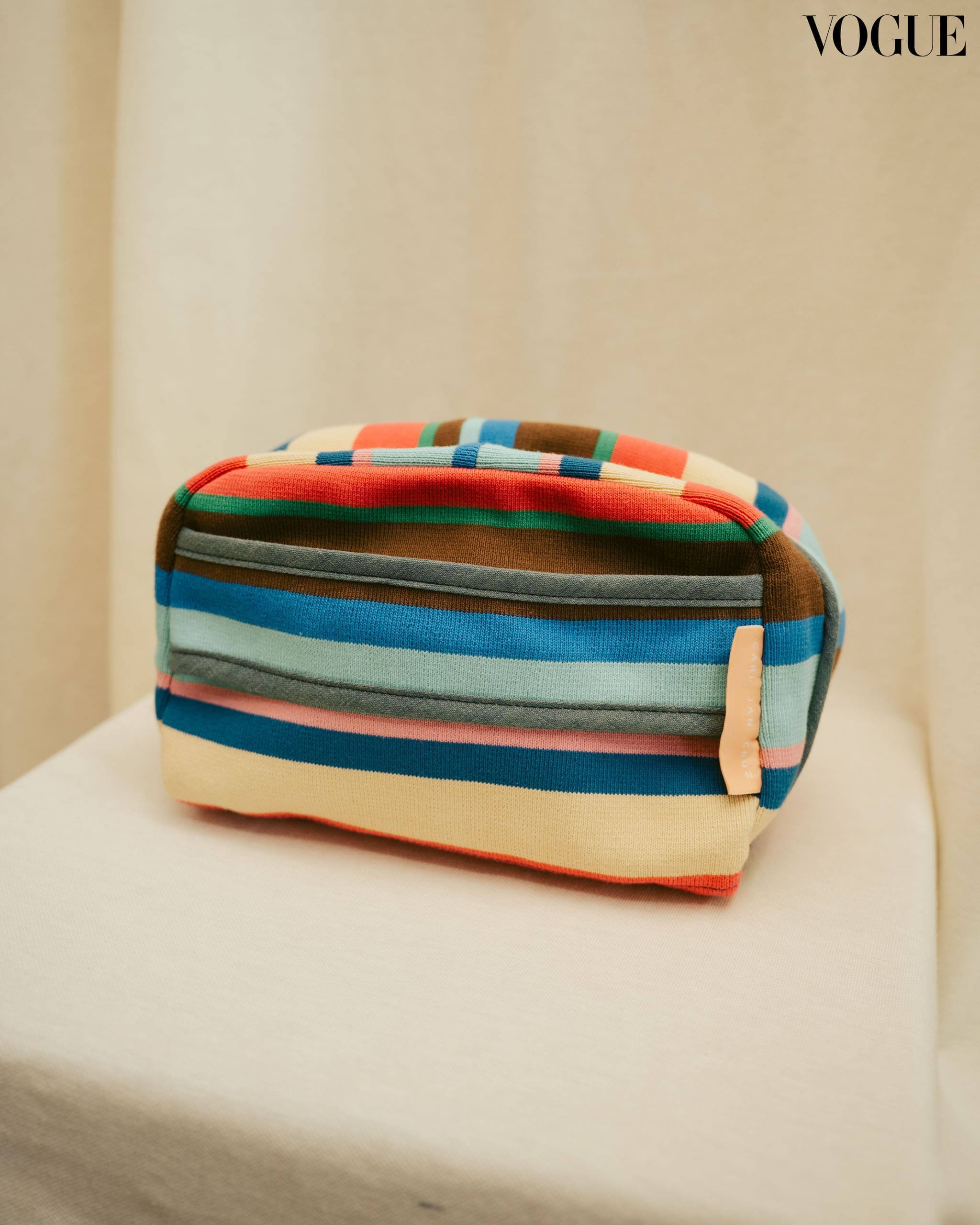 0924-cjc-8 | vogue philippines In designing the vanity bag, CJ Cruz and his team kept thinking back to the question, "What defines a very Filipino colorway?" Photographed by Kim Santos