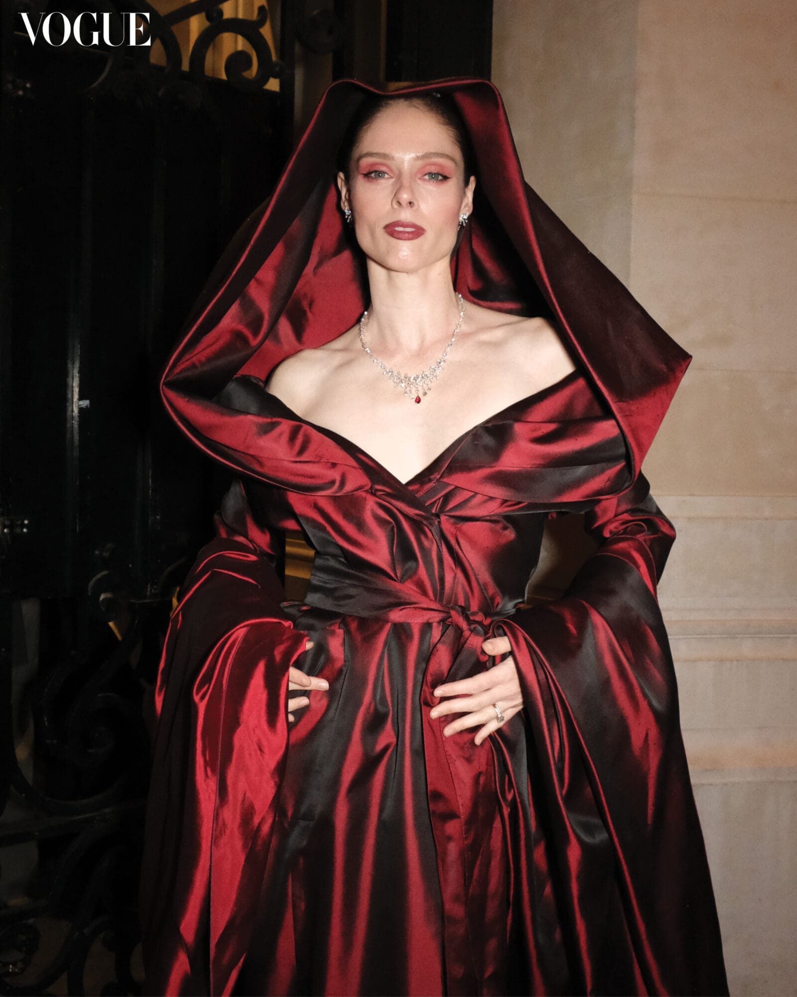 Coco Rocha arrives at Vogue Threads