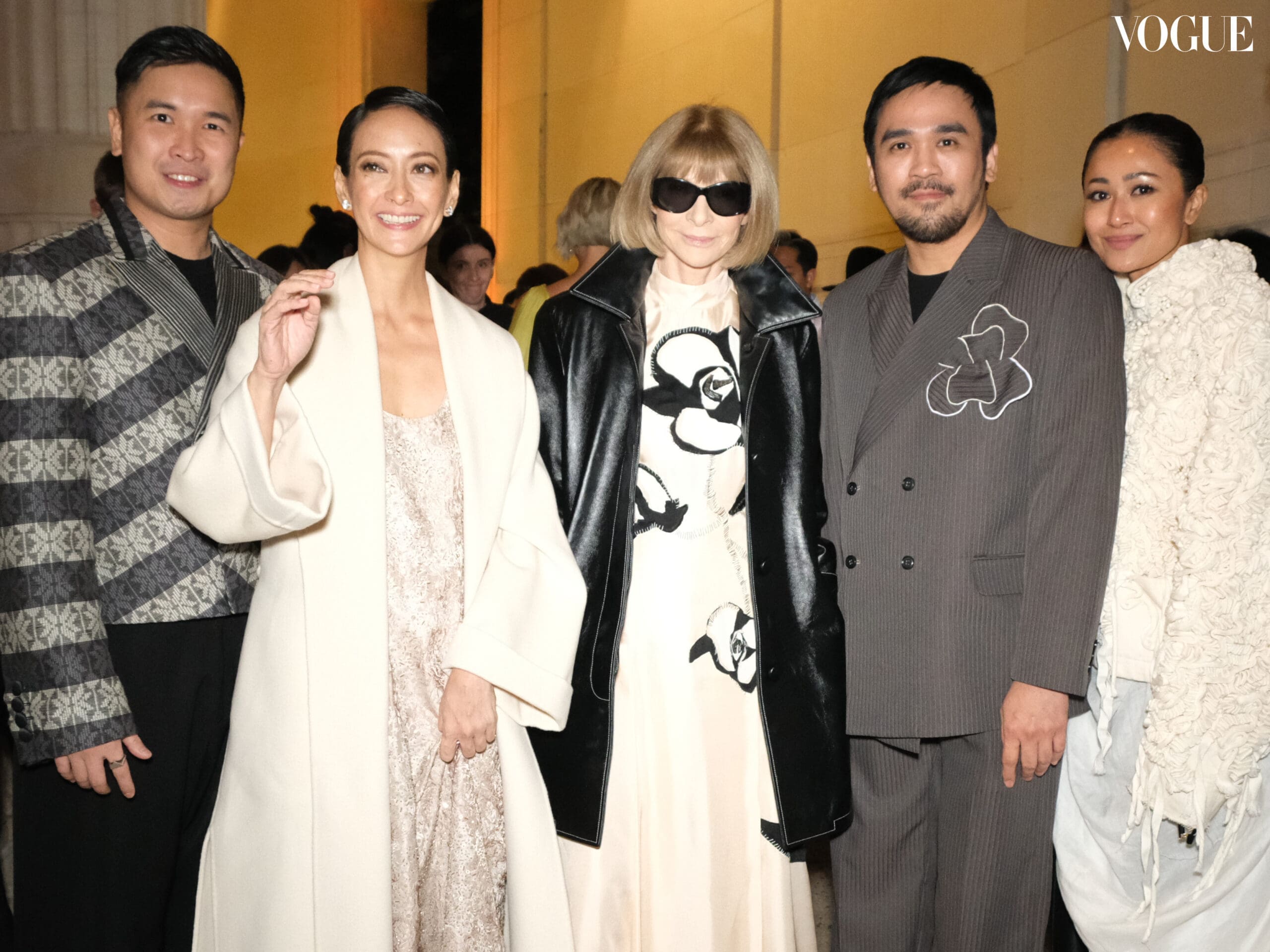 Randolf Palanca, Bea Valdes, Anna Wintour, Archie Carrasco, and Pam Quiñones at Vogue Threads