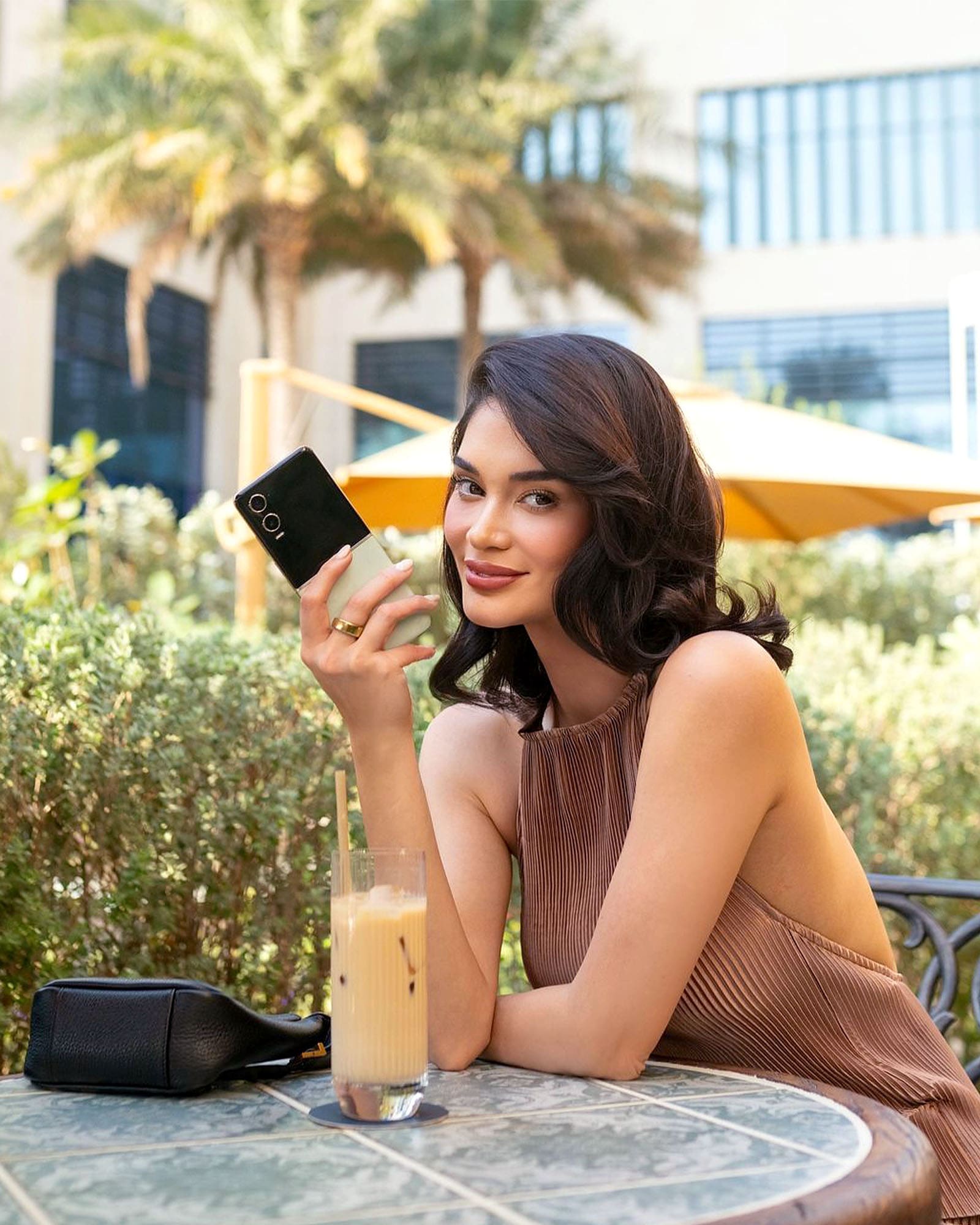 pia wutzbach holding tecno mobiles phantom v flip 5g_5 | vogue philippines