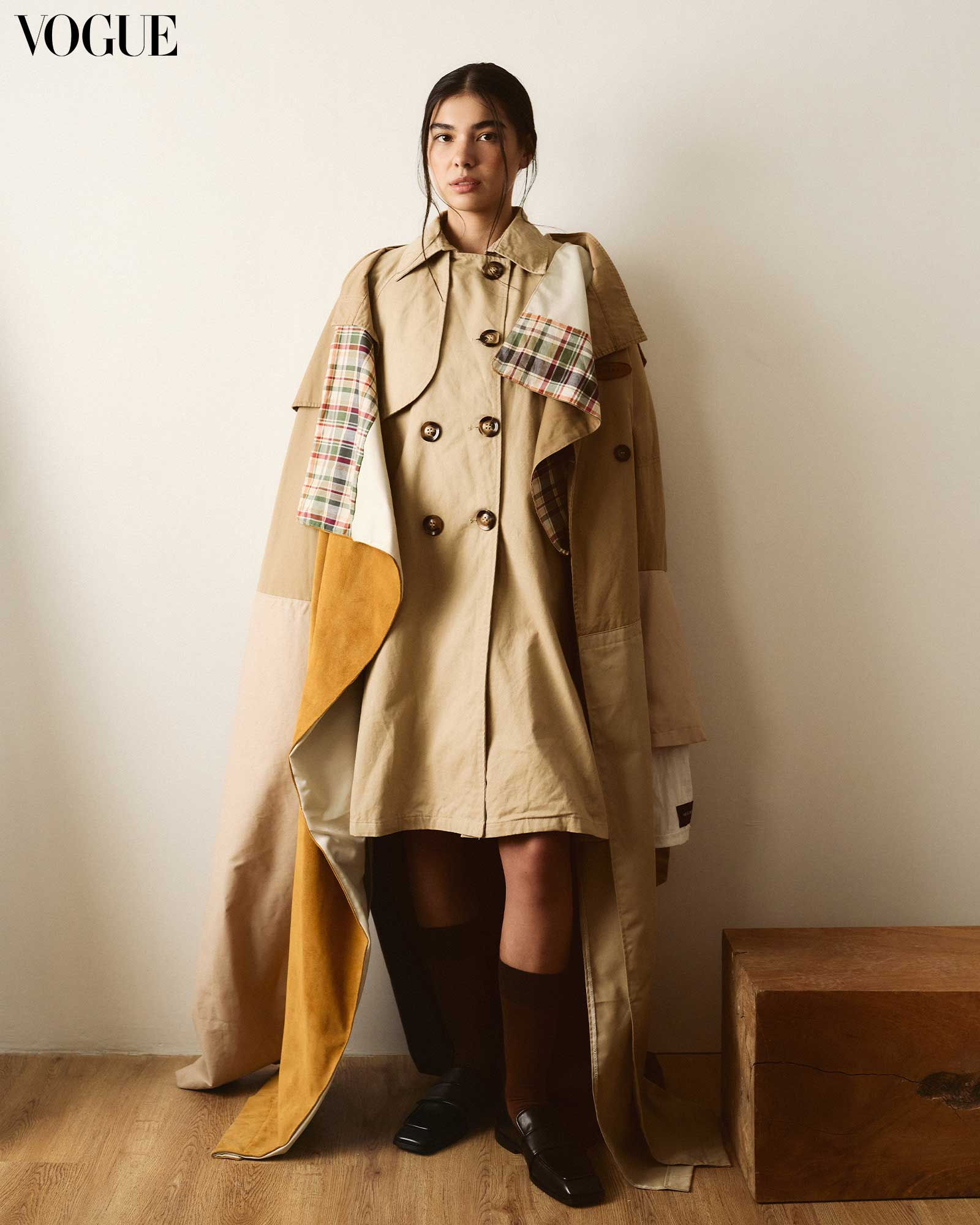 pam prinster vogue philippines in proudrace beige coat