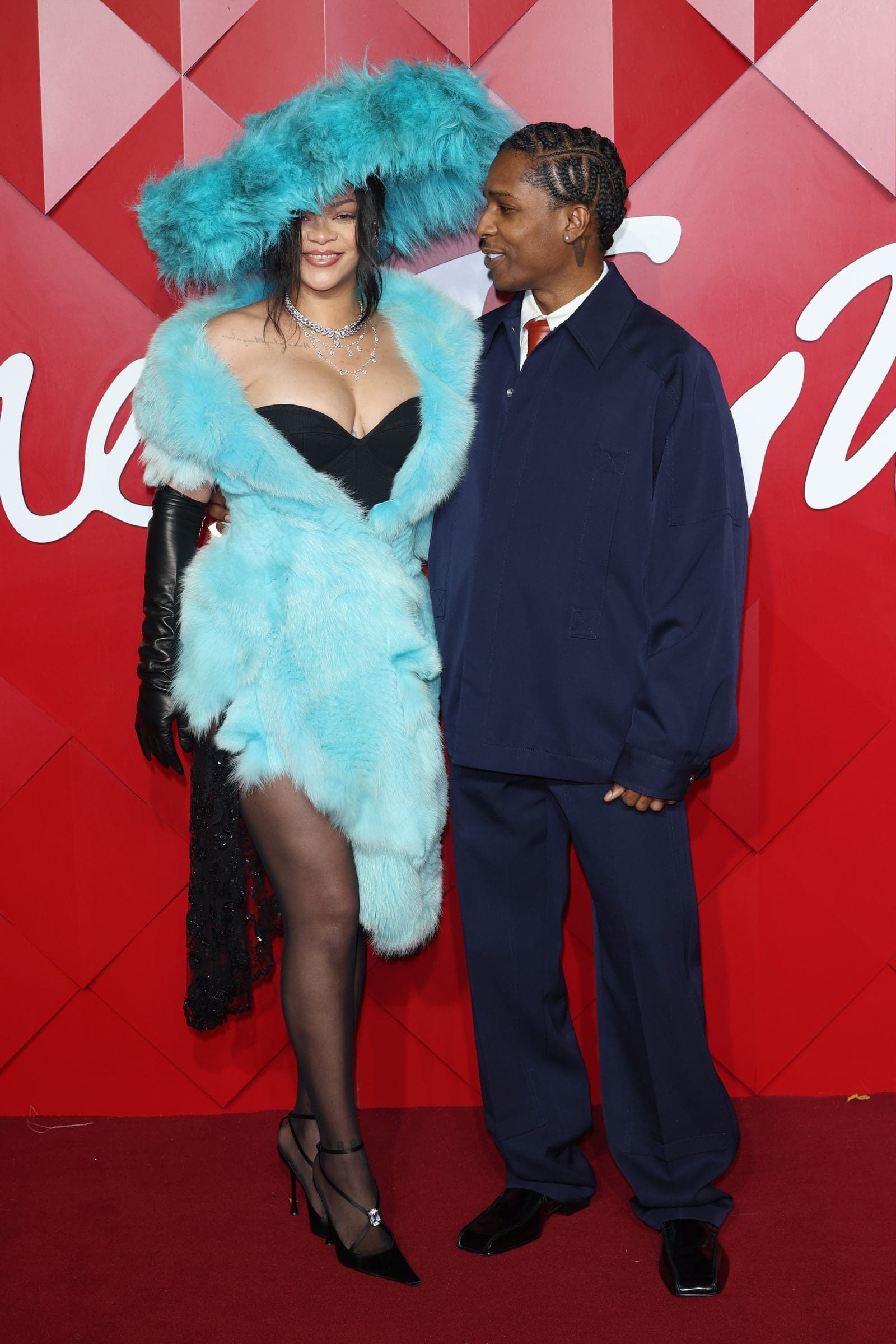 Rihanna and ASAP Rocky at the British Fashion Awards.