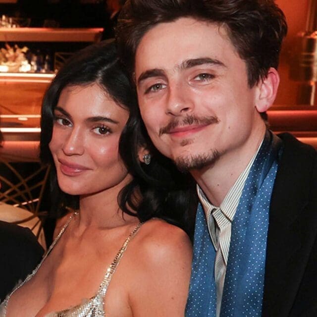 Kylie Jenner and Timothee Chalamet at the Golden Globes