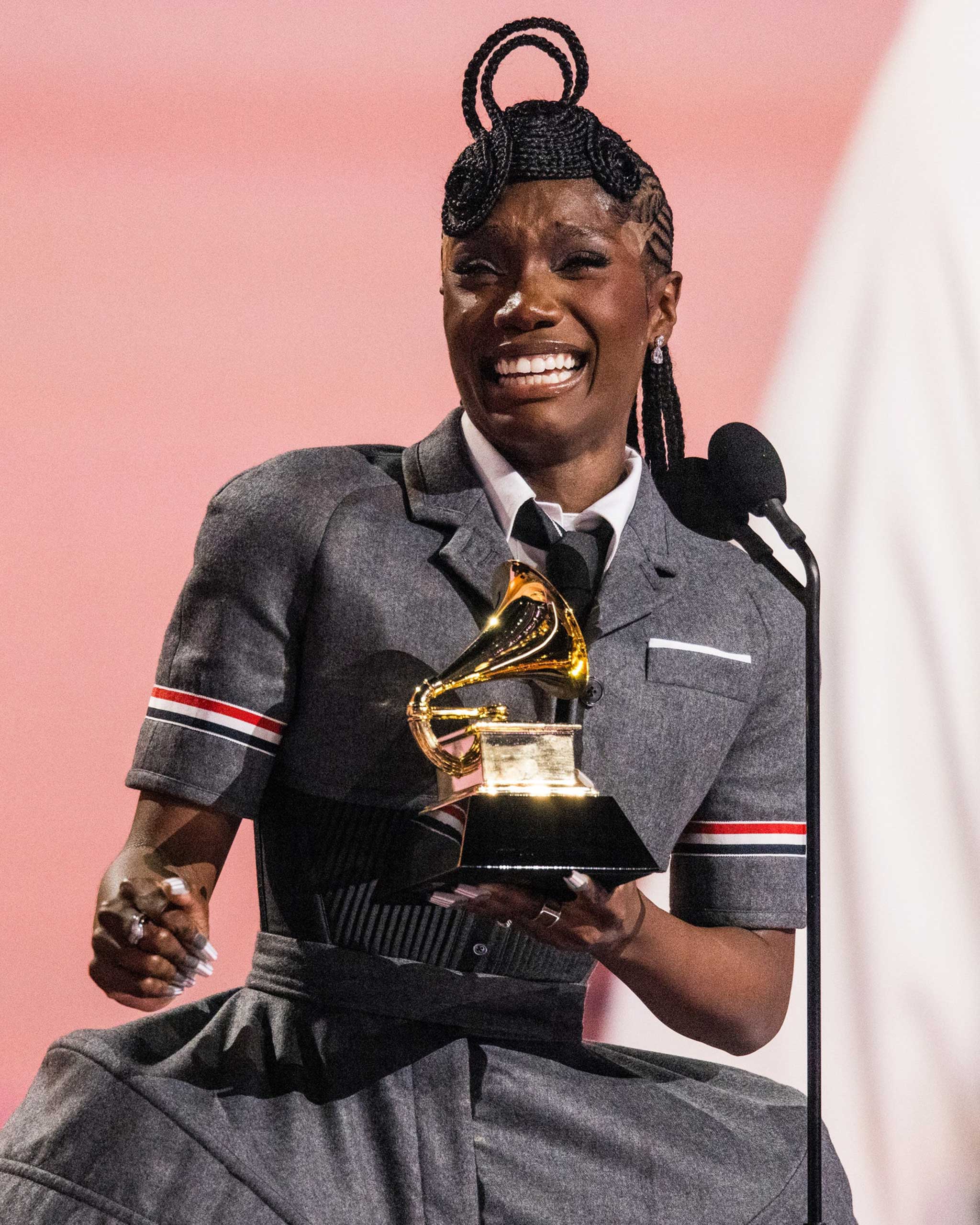 Doechii accepts her first Grammy award