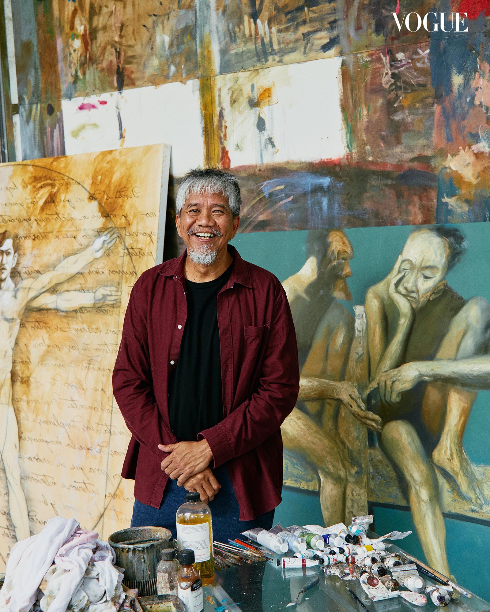 Photo of Manny Garibay at his studio.