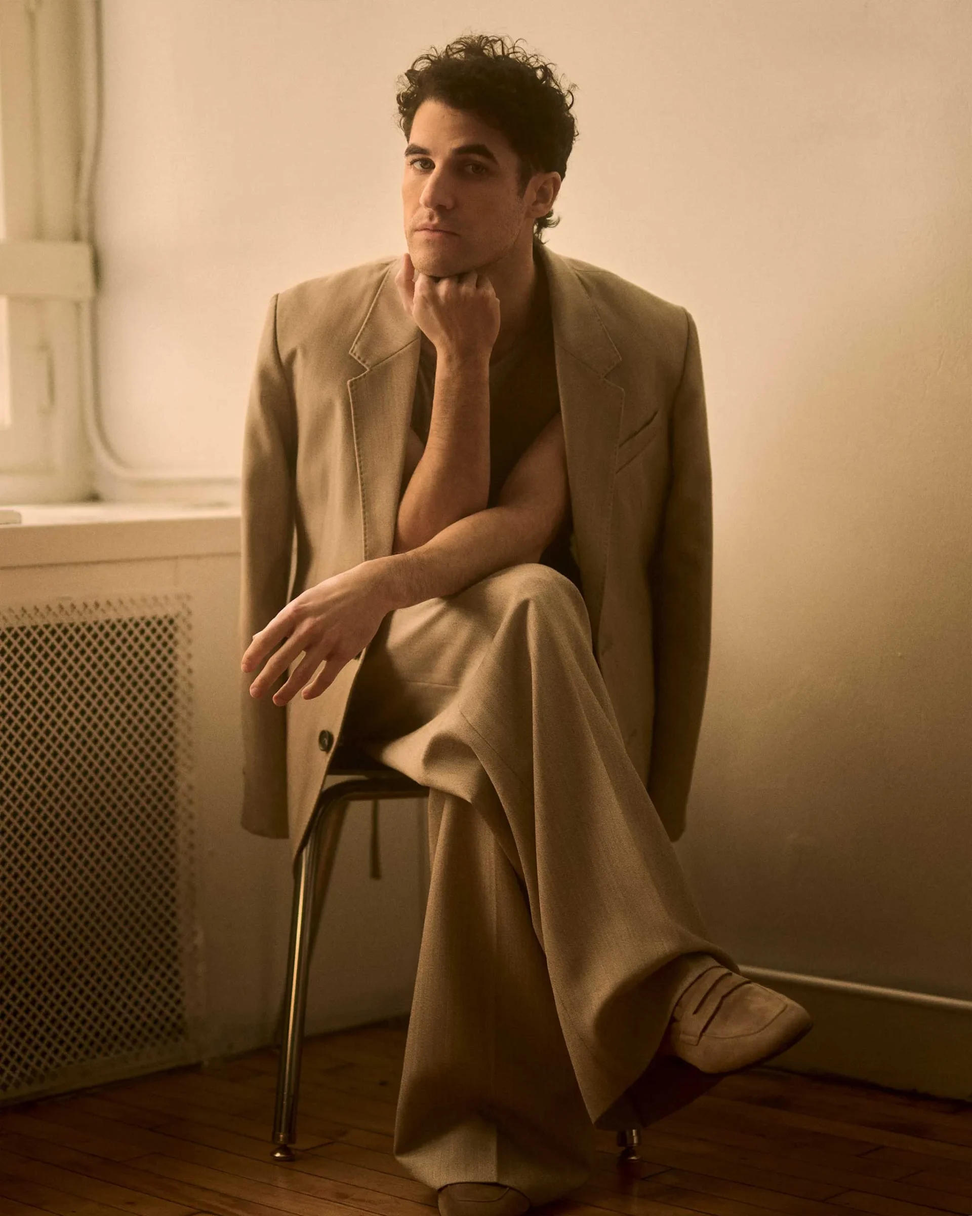 Darren Criss for vogue philippines white suit